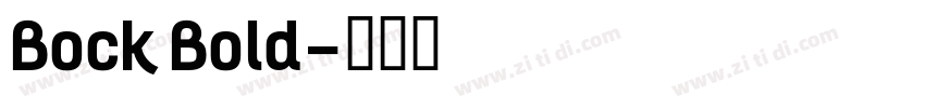 Bock Bold字体转换